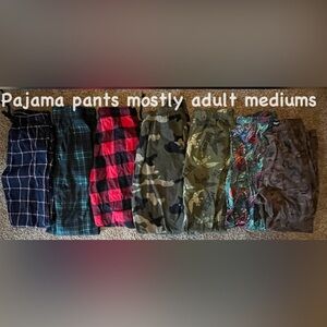 Pajama pants bundle mostly adult mediums